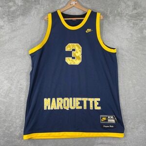 Vintage Nike Dwayne Wade‎ Marquette Golden Eagles Jersey Mens 2XL College NCAA